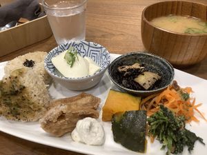 The brown rice balls were delicious!  at Evah Dining Macrobiotic - Hakata Riverain Mall in Fukuoka