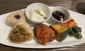 Vegan rice ball set  at Evah Dining Macrobiotic - Hakata Riverain Mall in Fukuoka