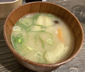 Miso soup  at Evah Dining Macrobiotic - Hakata Riverain Mall in Fukuoka