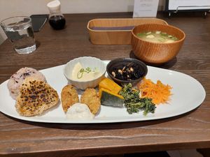 Lunch set at Evah Dining Macrobiotic - Hakata Riverain Mall in Fukuoka