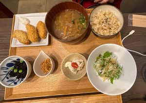 Lunch special with soup  at Evah Dining Macrobiotic - Hakata Riverain Mall in Fukuoka