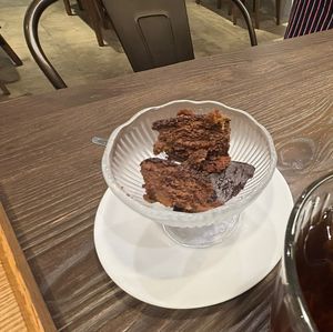 Chocolate mousse with citrus in it. Such a good flavour and consistency   at Evah Dining Macrobiotic - Hakata Riverain Mall in Fukuoka