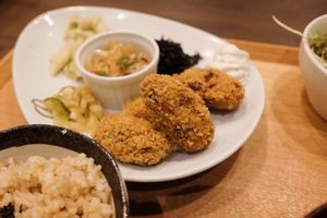 Vegan oyster from daily set at Evah Dining Macrobiotic - Hakata Riverain Mall in Fukuoka