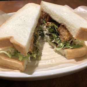 Vegan katsu sandwich  at Evah Dining Macrobiotic - Hakata Riverain Mall in Fukuoka