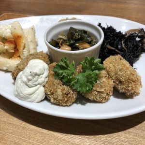 Deep fried yam (vegan “oyster”) at Evah Dining Macrobiotic - Hakata Riverain Mall in Fukuoka