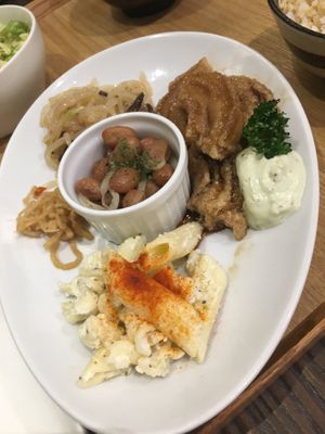 Set meal with seitan at Evah Dining Macrobiotic - Hakata Riverain Mall in Fukuoka