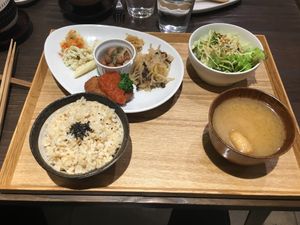 Set meal at Evah Dining Macrobiotic - Hakata Riverain Mall in Fukuoka