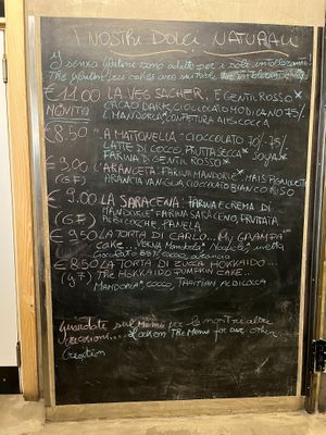 Pudding specials board  at Le Golose Imperfezioni in Como