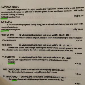 several items on the menu are suitable for vegans at Le Golose Imperfezioni in Como