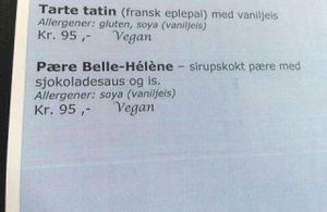 Desserts at Restaurant Fryd in Tonsberg