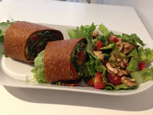 raw wrap lunch at Raw n More  in Helsinki