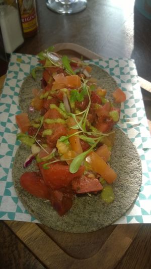 Jackfruit tinga tacos  at Las Iguanas - Quayside in Newcastle Upon Tyne