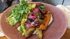 Masala flatbread at Earthlings in Bolton