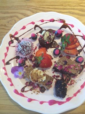 Dessert sampler at Earthlings in Bolton