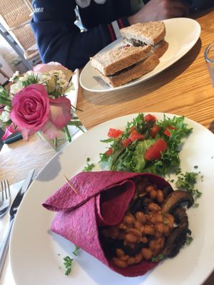 Breakfast burrito at Earthlings in Bolton