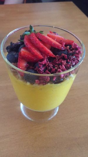 Sunshine smoothie bowl  at Earthlings in Bolton