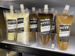 Sauces to go - made on house  at Revel Kitchen in Brentwood
