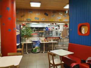 Desk at New York Pizza in Malmo