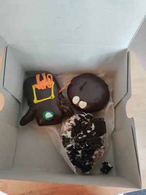 Voodoo doll, Portland creme, Dirt at Voodoo Doughnut - E Colfax in Denver