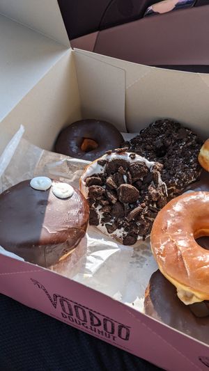 Dozen vegan doughnuts at Voodoo Doughnut - E Colfax in Denver