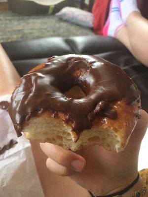 Choco doughnut (ruined in my bag tho)  at Voodoo Doughnut - E Colfax in Denver