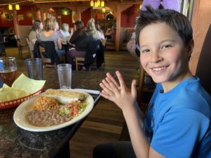 Veggie burrito  at La Cueva Restaurante Mexicano in Torrey