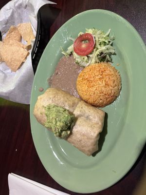 Chimichangaa  at La Cueva Restaurante Mexicano in Torrey