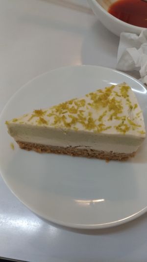 Lemon cheesecake. at Brother Su Vegan Kitchen in New Taipei City