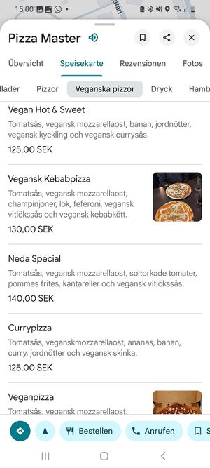  at Pizza Master in Gothenburg