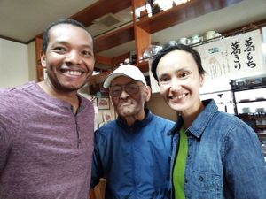 The kind owner of Arashiyama-kan Tofu & Vegetable at Arashiyama-kan in Kyoto