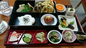 Delicious set lunch  at Arashiyama-kan in Kyoto
