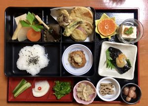 Beautiful Bento set  at Arashiyama-kan in Kyoto