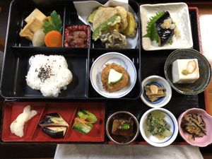 Vegetarian Bento Set  at Arashiyama-kan in Kyoto