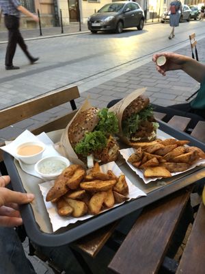   at Farma Burgerownia Roslinna in Krakow