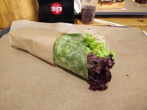 Spinach Wrap at Farma Burgerownia Roslinna in Krakow