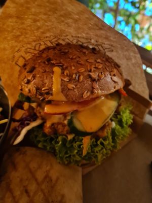 Burger gyros at Farma Burgerownia Roslinna in Krakow