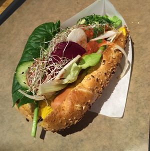 soy dogs! at Farma Burgerownia Roslinna in Krakow