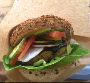 Bauer burger at Farma Burgerownia Roslinna in Krakow