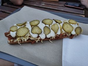 Gyros zapiekanka at Farma Burgerownia Roslinna in Krakow