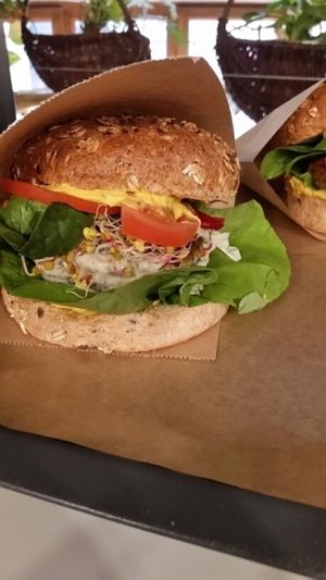 yummy lunch at Farma Burgerownia Roslinna in Krakow