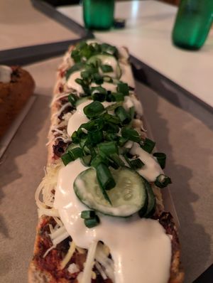 Zapiekanka Farmerska at Farma Burgerownia Roslinna in Krakow