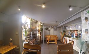 interior of Farma at Farma Burgerownia Roslinna in Krakow