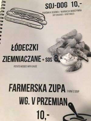 extras menu at Farma Burgerownia Roslinna in Krakow
