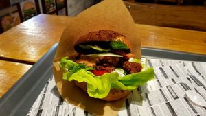 Gyros Burger at Farma Burgerownia Roslinna in Krakow