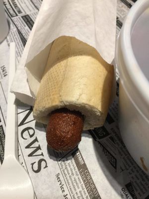 hot dog at Farma Burgerownia Roslinna in Krakow