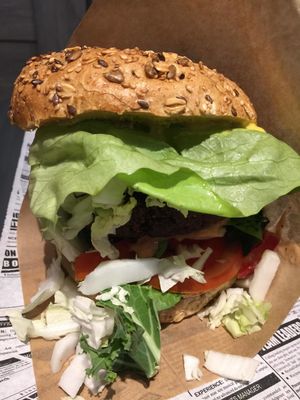 burger at Farma Burgerownia Roslinna in Krakow