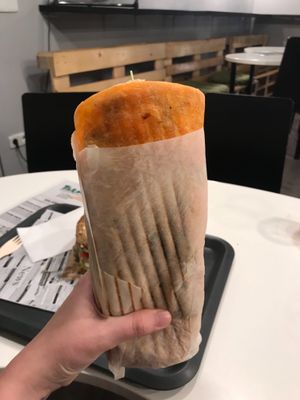 gyros was huge! at Farma Burgerownia Roslinna in Krakow