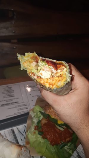 Tofu warp at Farma Burgerownia Roslinna in Krakow