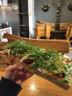 Huge and awesome- gyros Zapiekanka at Farma Burgerownia Roslinna in Krakow