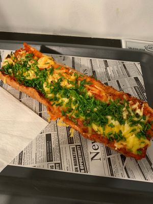 Vegan "classic" zapiekanka at Farma Burgerownia Roslinna in Krakow